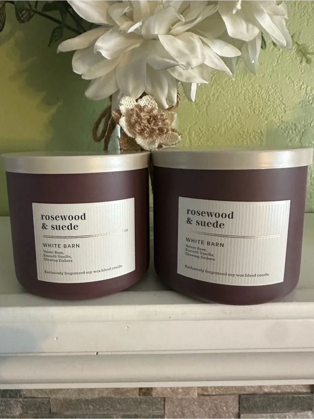 White Barn Rosewood & Suede Candle - Plum